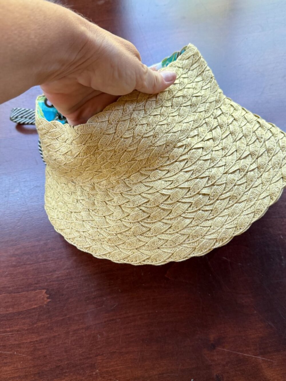 Pistil Designs Rita Raffia Visor from Nordstrom with Striped Laces - Picture 8 of 8